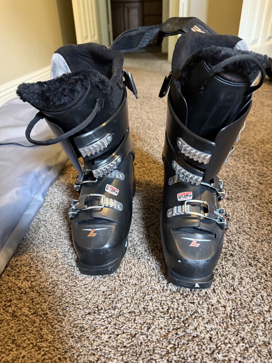 Lange RX 80 Low Volume Ski Boots Women's Black/Orange LV Ski Boot, Size 9,