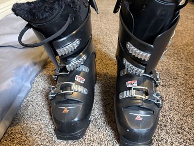 Lange RX 80 Low Volume Ski Boots Women's Black/Orange LV Ski Boot, Size 9,