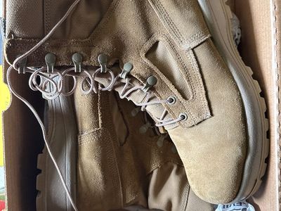 Mens Tan Combat Boots Belleville Size 9 Wide Fit