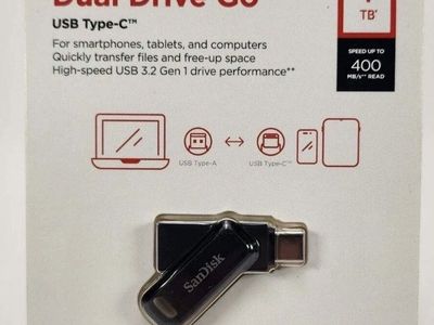 SanDisk Ultra Dual Drive Go 1TB USB Type-C & Type-A Flash Drive USB 3.2 Gen 1