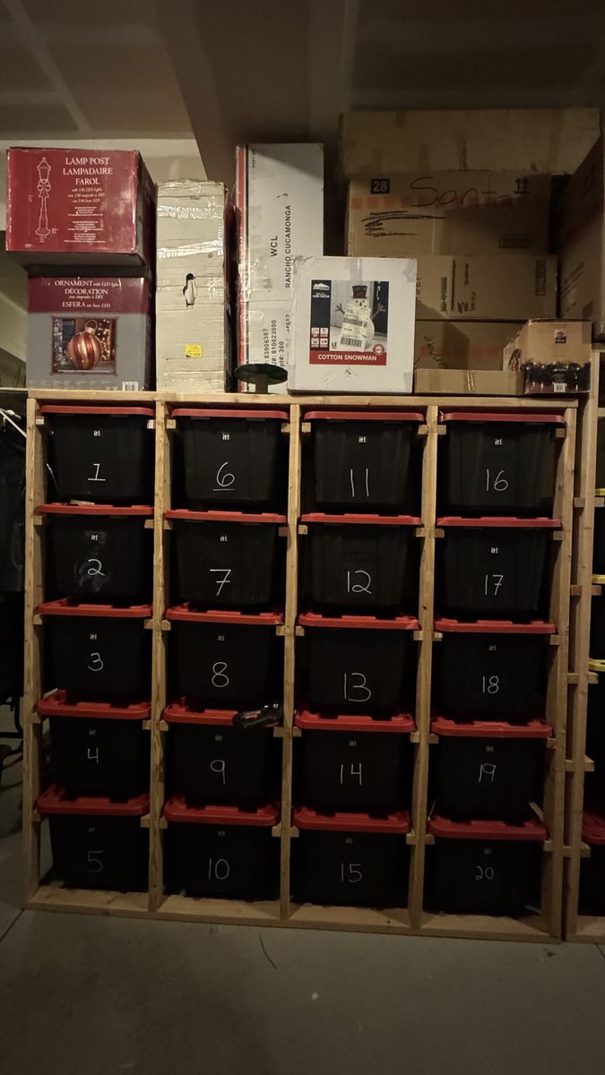 Storage Tote Racks (Custom Sizes) For Plastic Bins