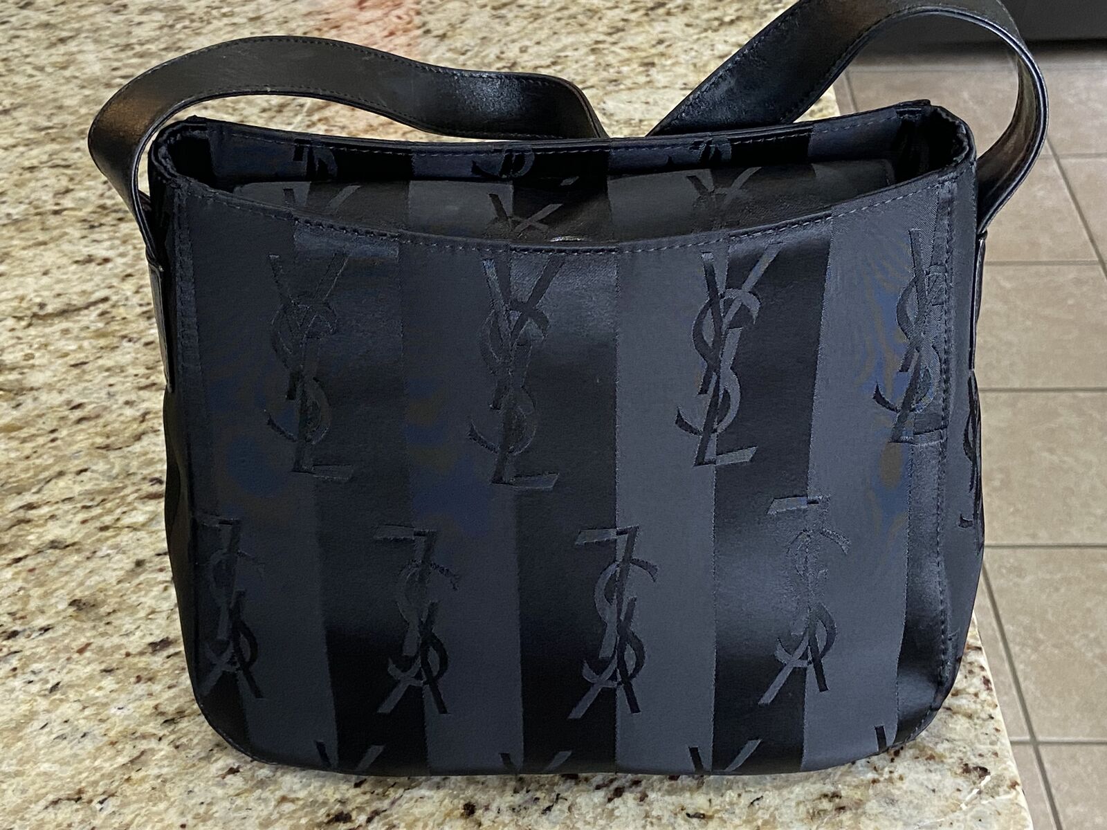 YSL Black Nylon Shoulder Bag