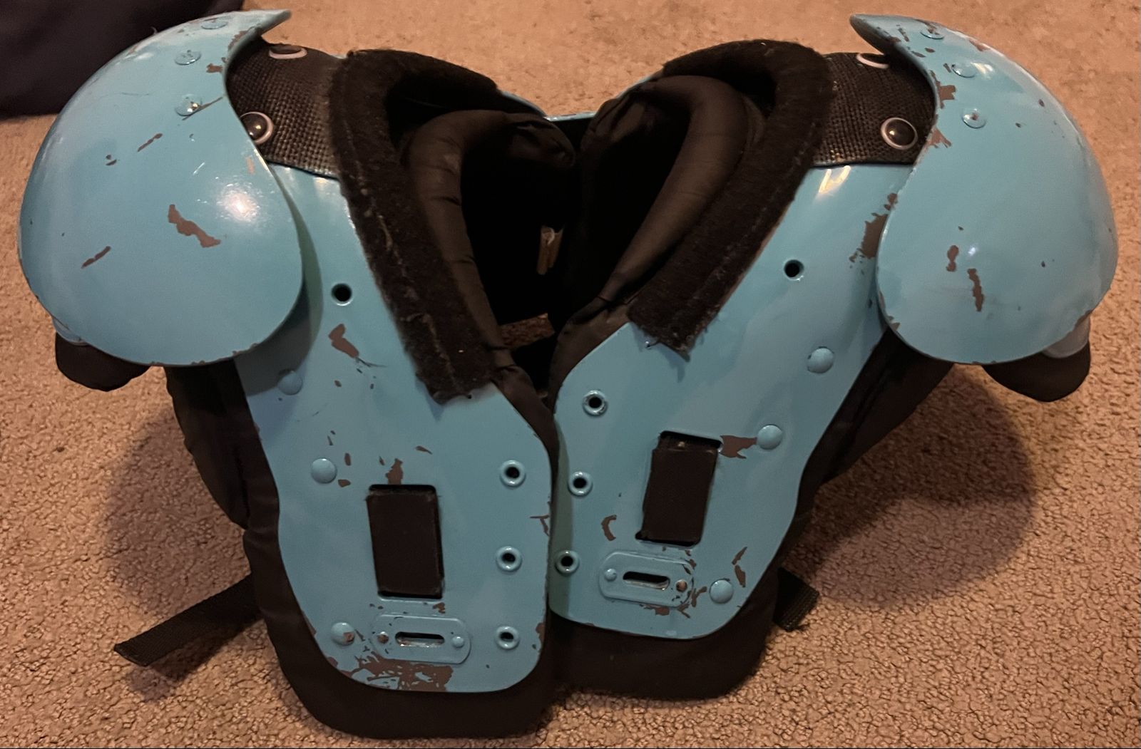 Used Kids Football Shoulder Pads - Blue/Black Protective Gear