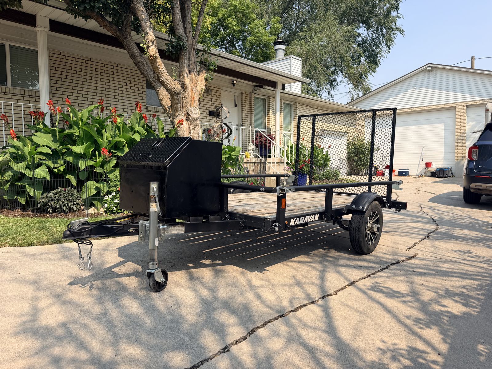 Karavan Single-Axle Utility Trailer with Front Toolbox and Ramp Gate