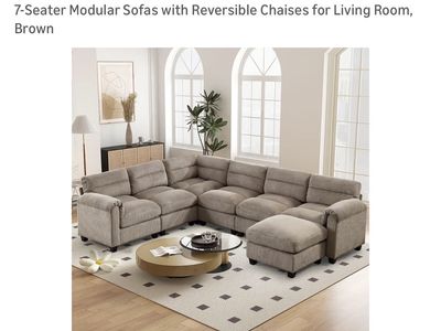 Brand New Sectional Brown In Color