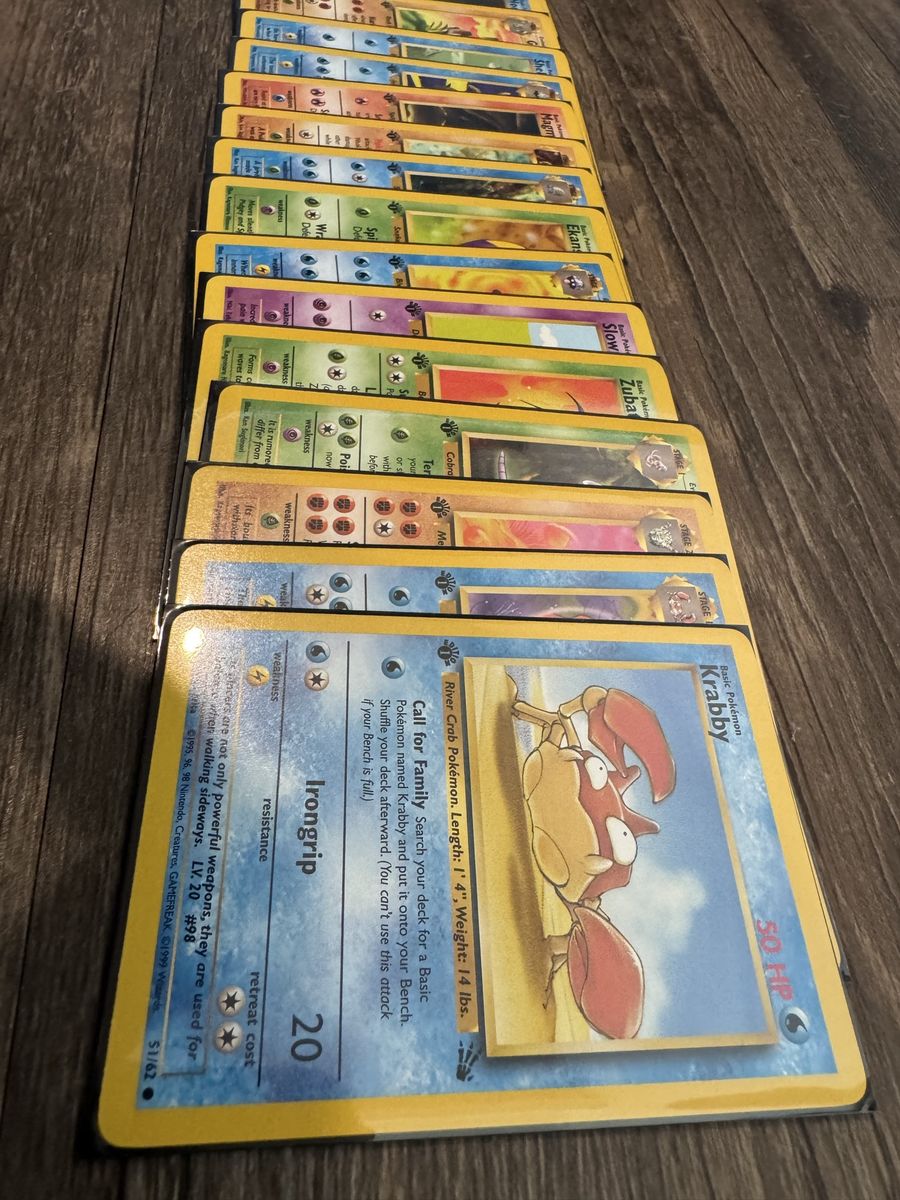 Vintage Pokemon Lot “1st Edition Shadowless Base Set”, 1st Edition Jungle and 1st Edition Fossil. (All 1st Editions)