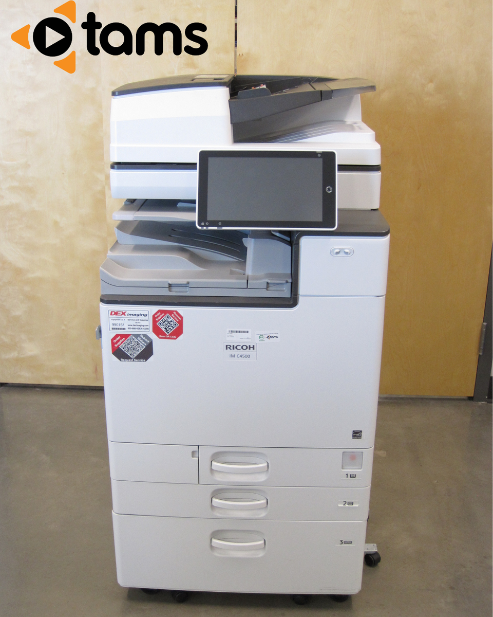 Ricoh IM C4500 Color Office Copier Printer Scanner 40K Mete