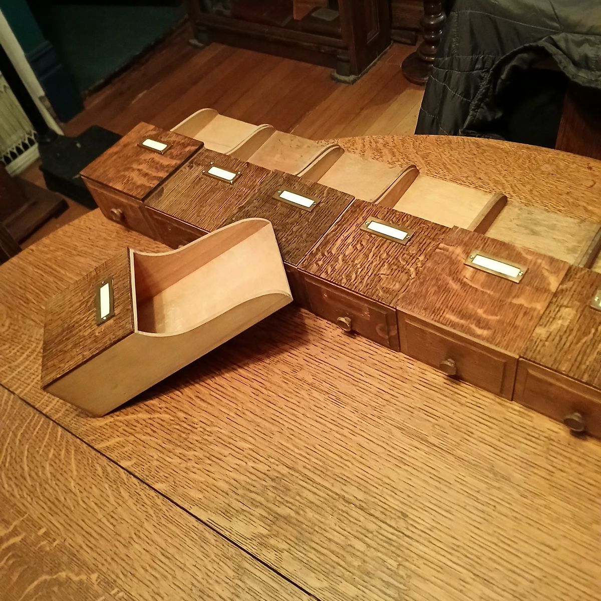 Antique Desk Cubby Drawers