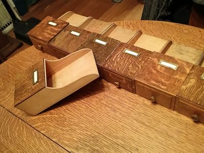 Antique Desk Cubby Drawers