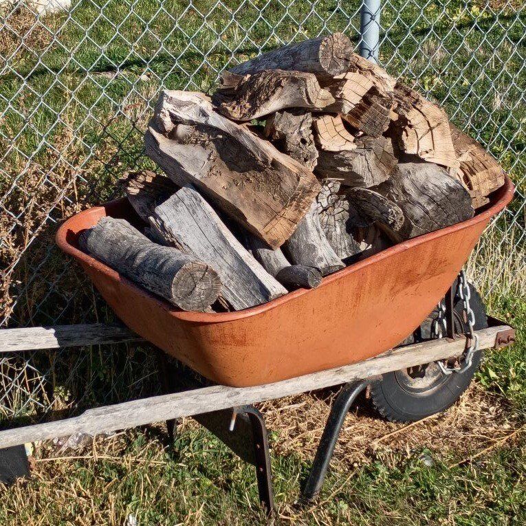 firewood $30 a wheelbarrow load