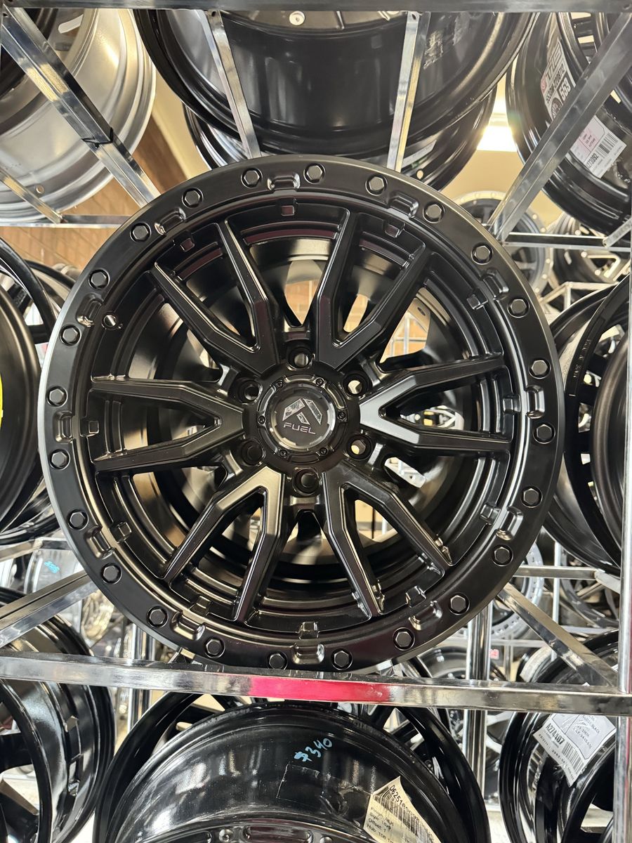 Fuel-Rebel matte black 18x9 lug pattern 6x139.7 brand new set of 4 wheels