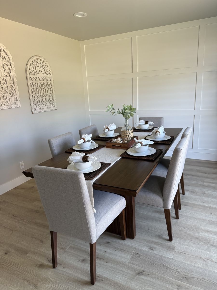 Dining table and chairs