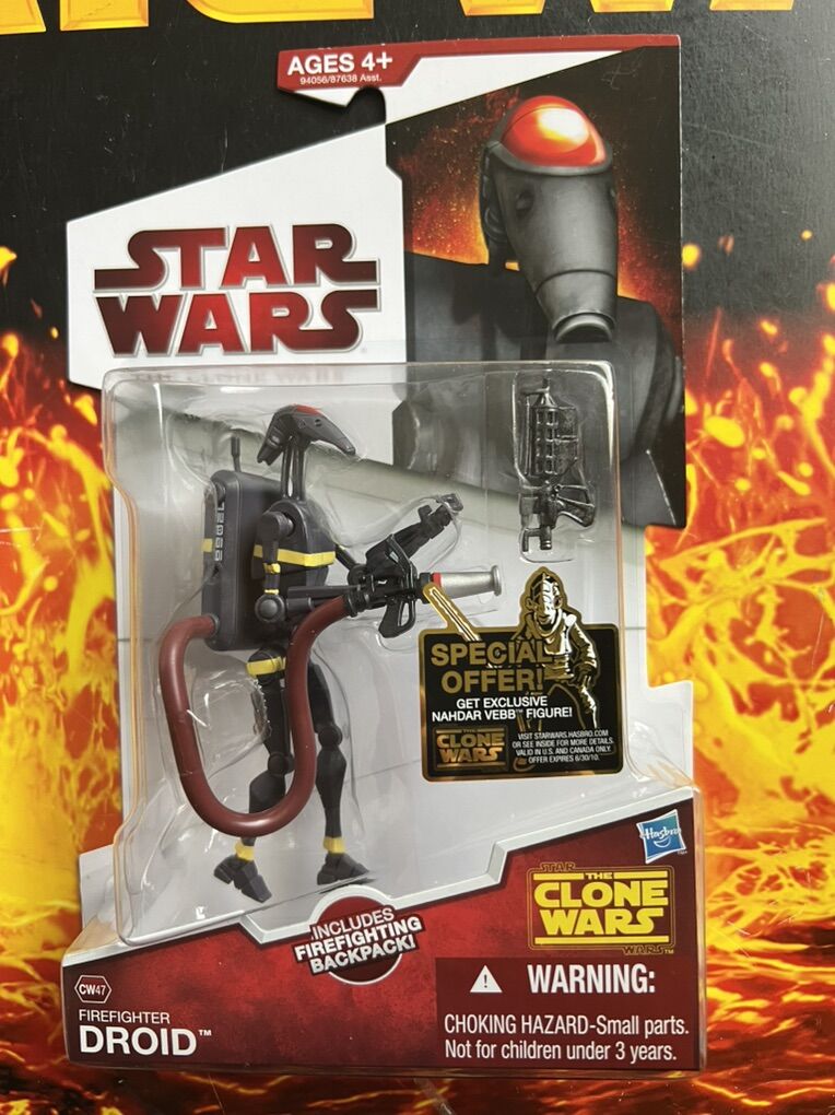 Star Wars The Clone Wars Firefighter Droid  RARE!