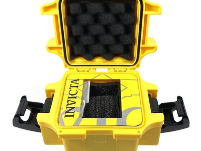 Invicta Watch Case Yellow Hard Shell Protective Box with Foam Insert for Watches