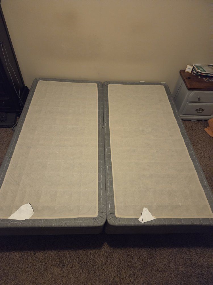 King Size Foundation (Box Springs) and Metal Bed Frame