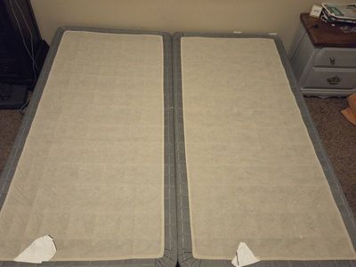 King Size Foundation (Box Springs) and Metal Bed Frame