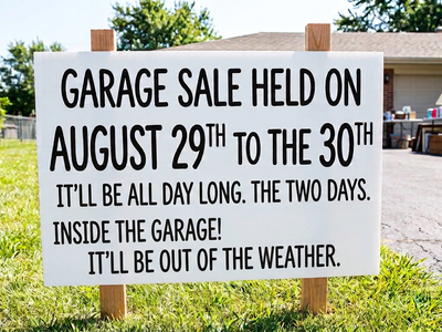 Garage sale must come se