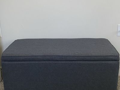 Storage Ottoman-Dark Grey