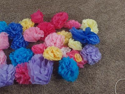 Tissue paper flowers