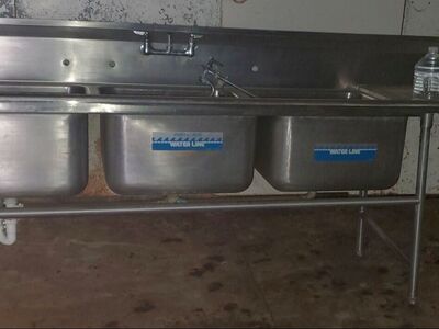 3-Compartment Sink for Industrial Kitchen