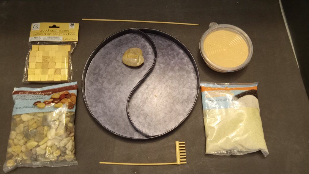 Complete DIY Yin-Yang Zen Garden Kit with Extra Craft Supplies