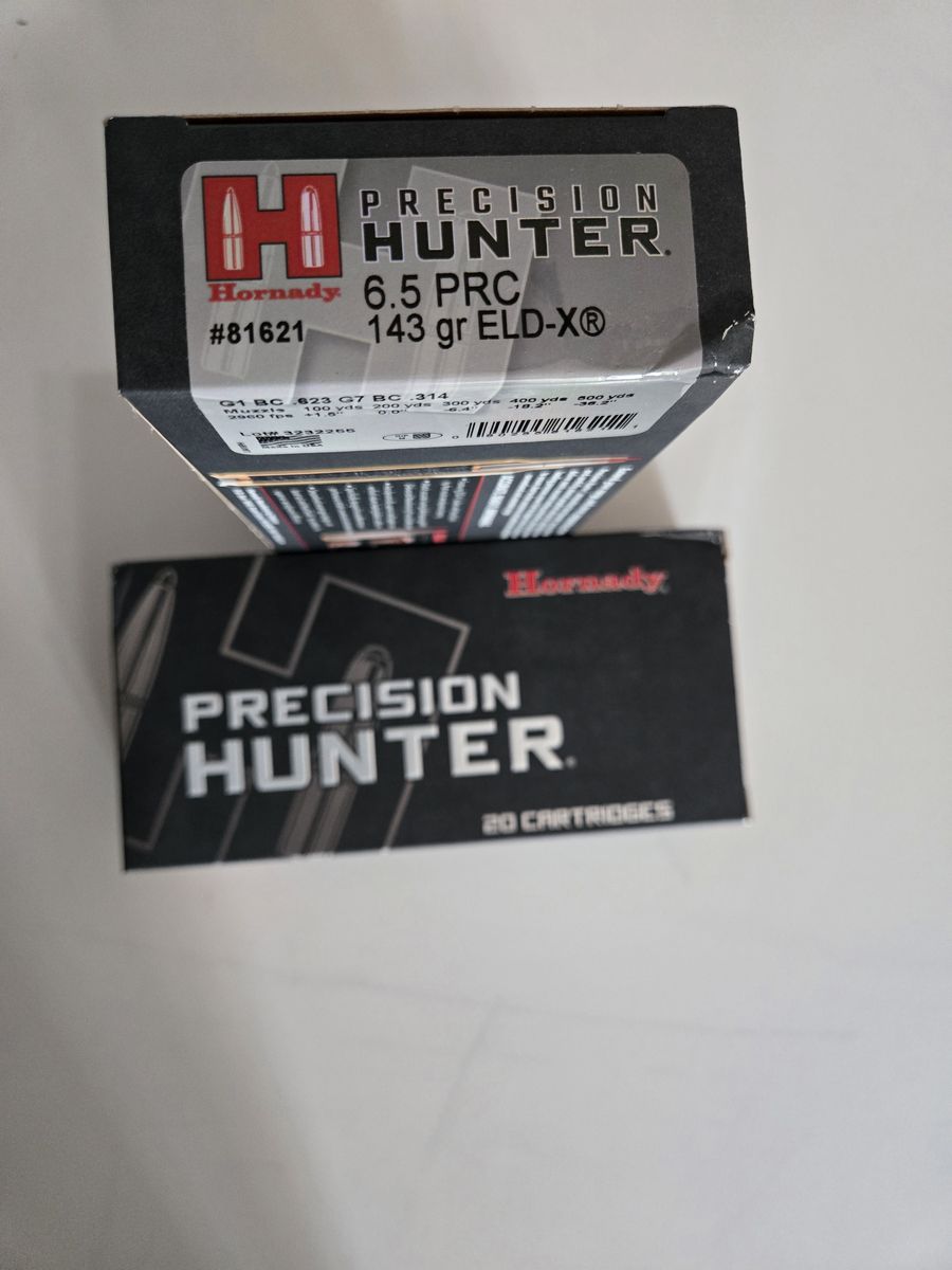 Hornady Precision Hunter 6.5 PRC 143 gr ELD-X Ammunition (197 Rounds)