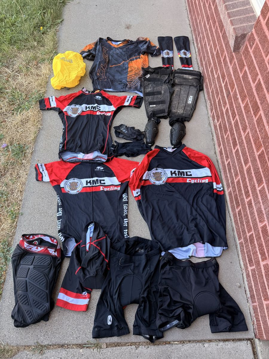 Cycling Jersey Shorts Pads Bundle Lot Used