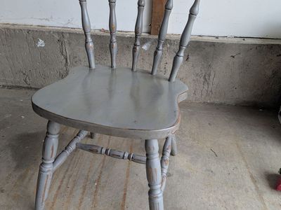 Distressed Grey Windsor Spindle Back Chair