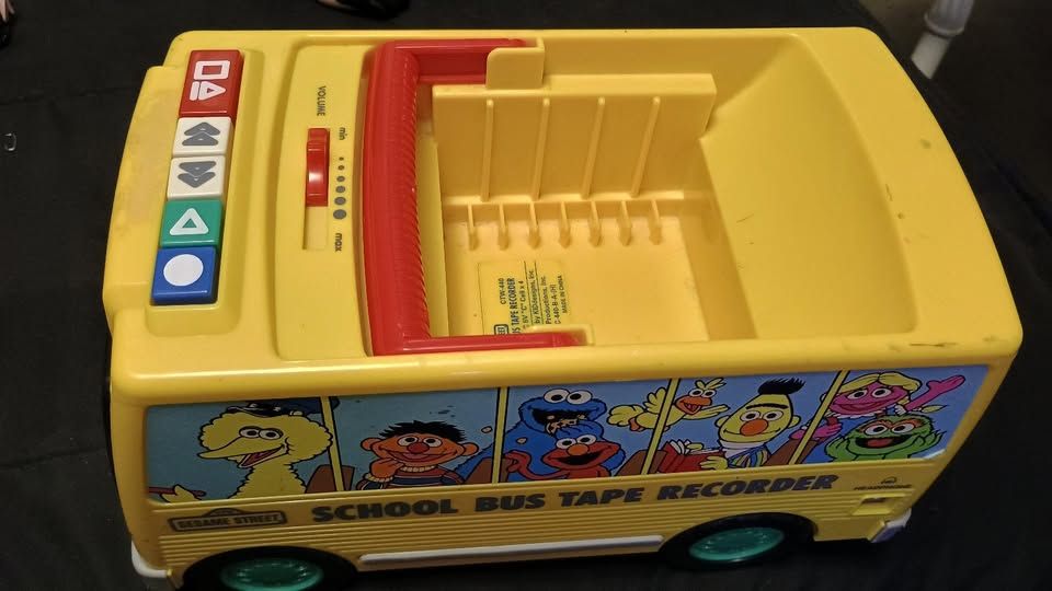 Sesame Street School Bus Tape Recorder KIDdesigns NOT WORKING