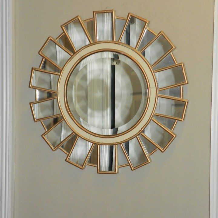 Sunburst decorative wall mirror