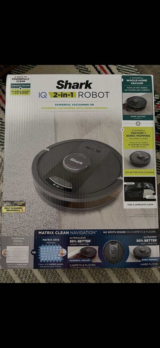 Shark IQ 2-in-1 Robot Vacuum & Sonic Mopping with Matrix Clean Navigation