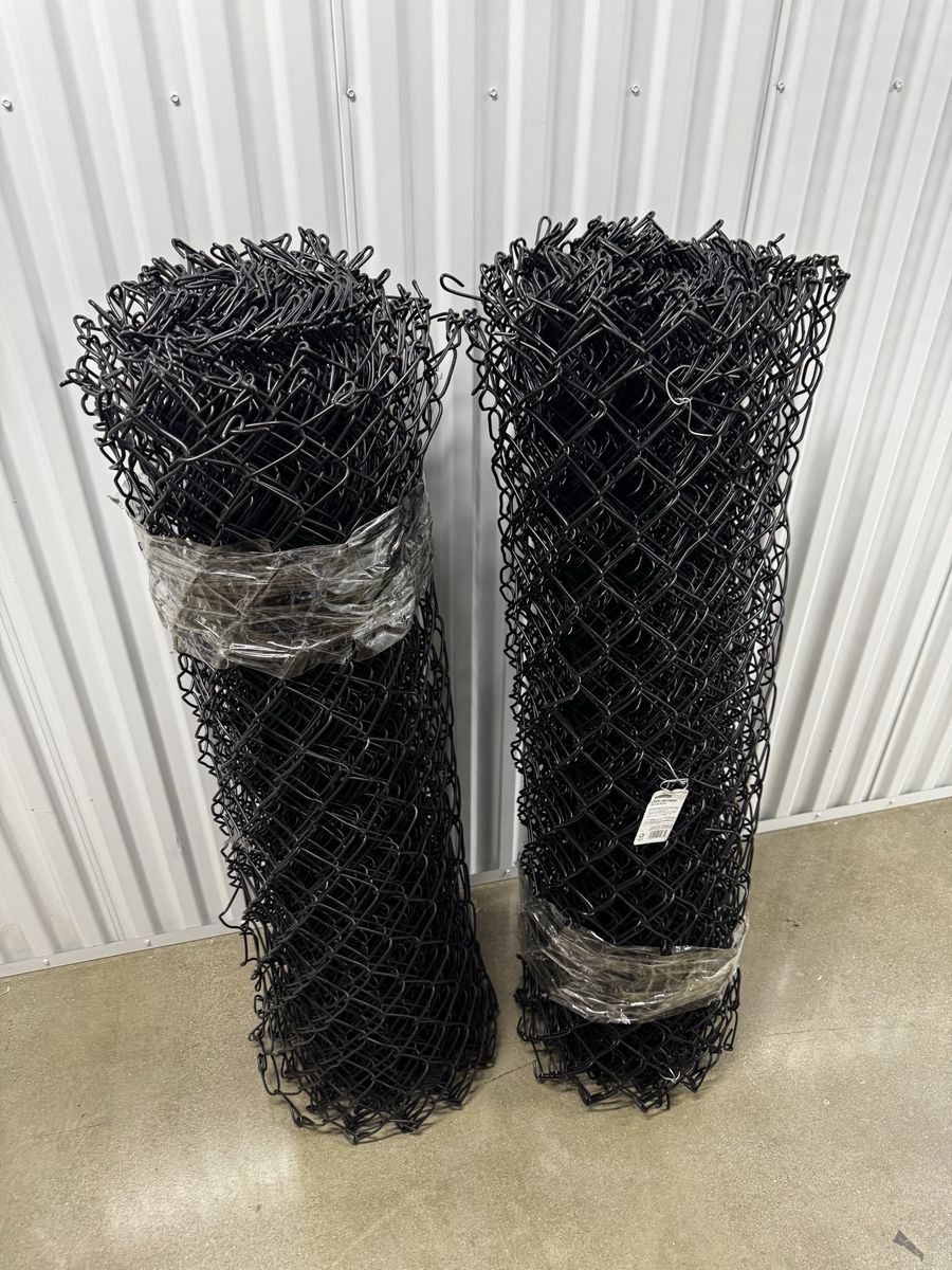 $120 per roll 48 in. x 50 ft. 9-Gauge Galvanized Steel Black Chain Link Fence Fabric