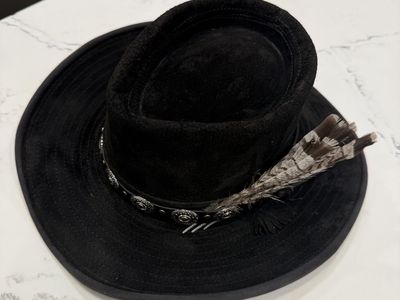 Vintage suede hat Henschel USA