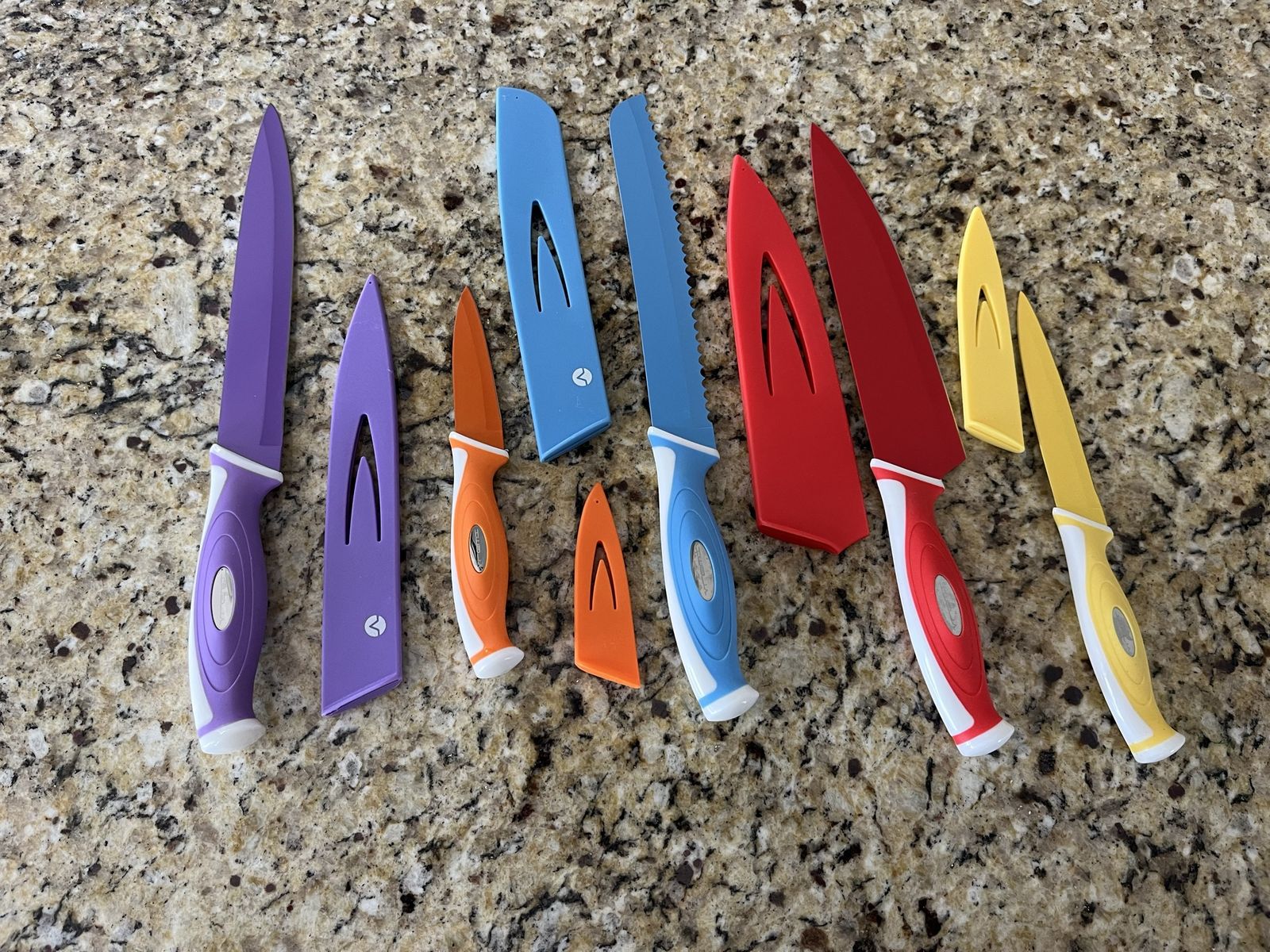 Vremi non stick knife set of 5 with covers like ne