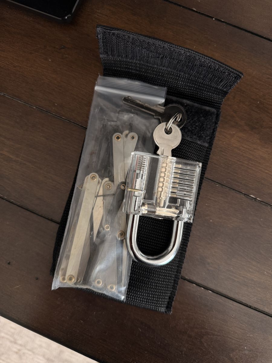 Transparent Practice Padlock Lock Pick Set