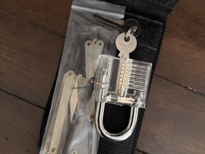Transparent Practice Padlock Lock Pick Set