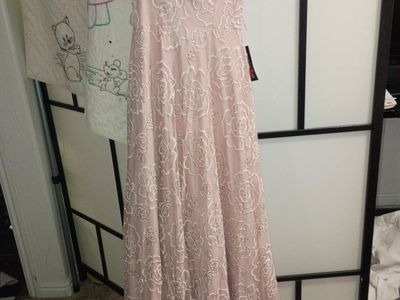 Teeze Me Pink Floral Embroidered Formal Dress Size 9 NWT