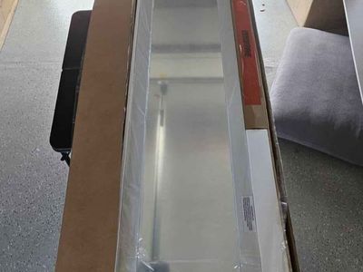 NEW 36" x 84" White Mirror Bifold Barn Closet Doors (2 Panels) #450