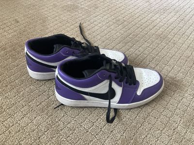 Purple Jordan 1 Lows Size:10