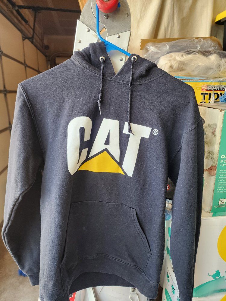 kids youth CAT black sweatshirt size small / medium