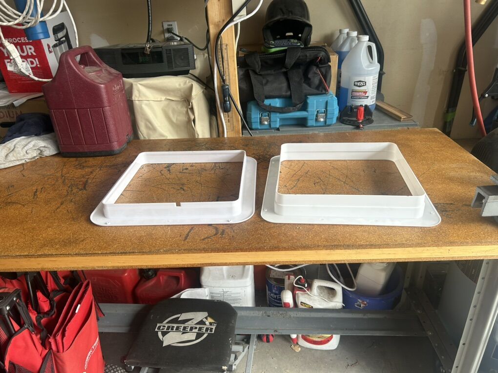 RV ROOF VENT GARNISH - WHITE - New