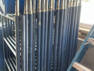 MetalTech 5 ft. x 5 ft. Blue Standard Mason Scaffolding Frame Set - Outdoor Use, Easy Assembly