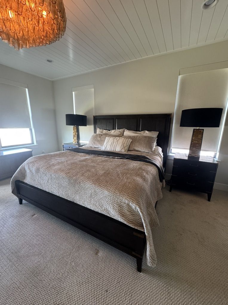 RH Cayden Campaign Bed & Nightstands