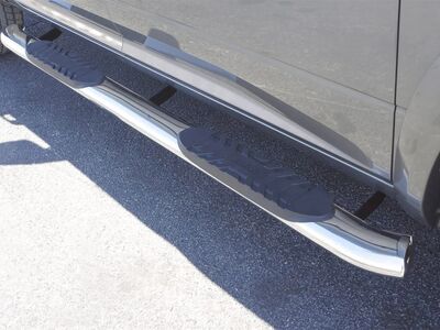 Lund Polished Stainless Steel 5" Oval Curved Nerf Bars for 2009-2018 Dodge Ram 1500 2500 3500 Crew Cab Lund 23785007