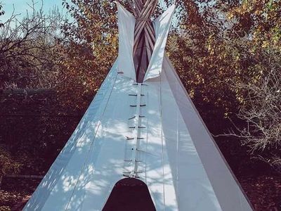 18 foot Canvas Teepee with poles