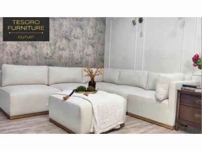 HENREDON MURPHY CREAM BUCCLE MODULAR SECTIONAL WE OFFER DELIVERY