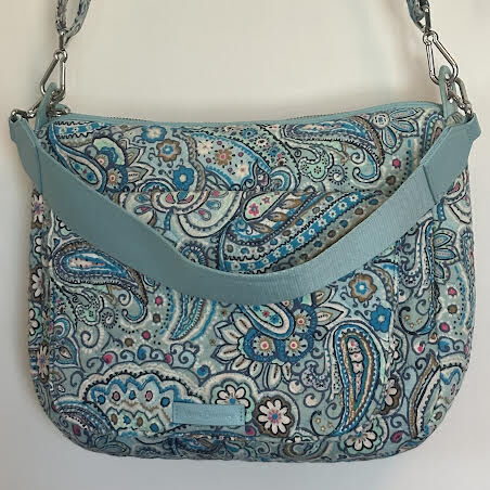 Vera Bradley Turquoise Blue Paisley Quilted Shoulder/Handle Bag