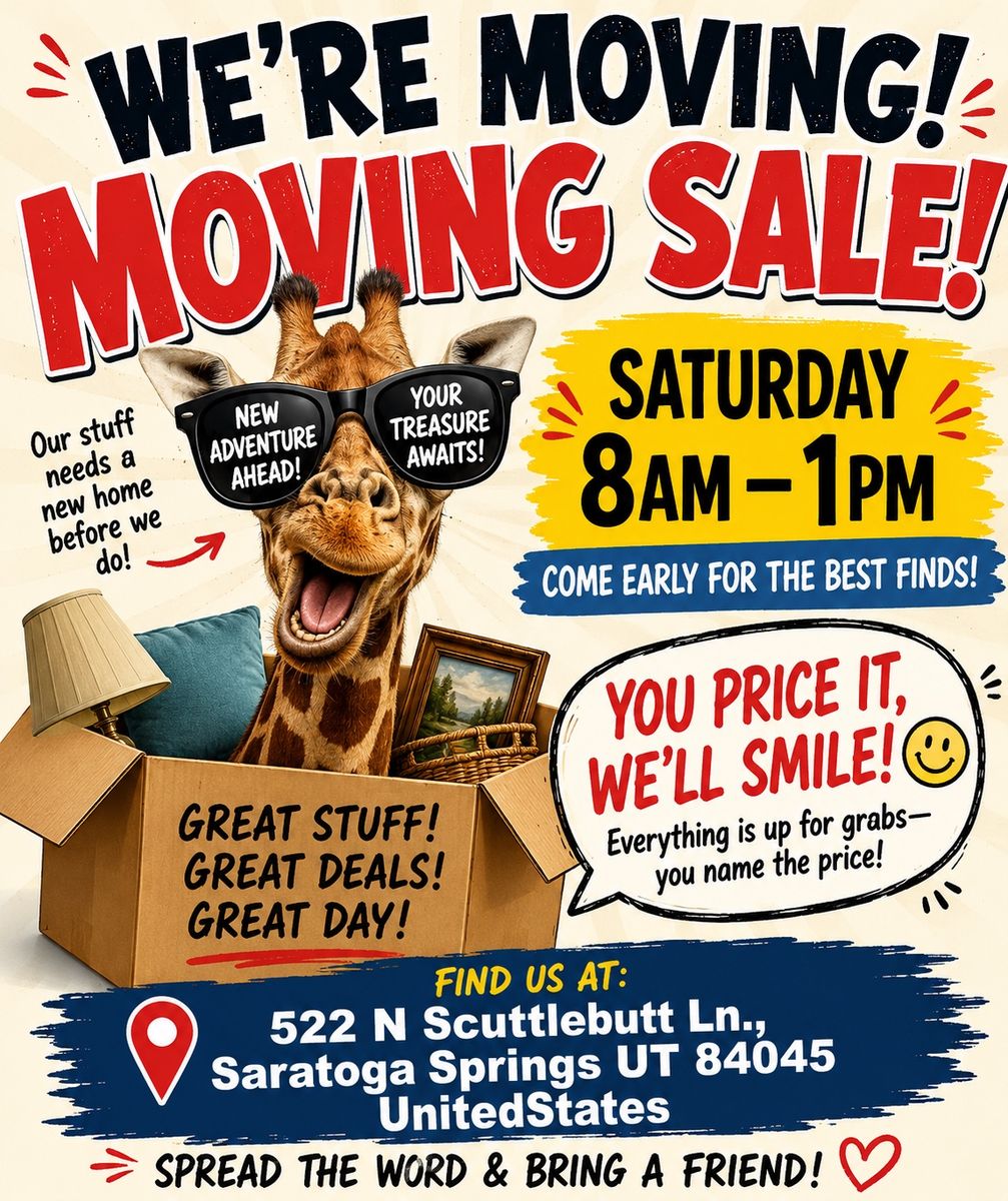 Moving Sale - Saturday May 16