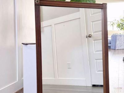 Vintage Large Walnut Mirror by Bassett