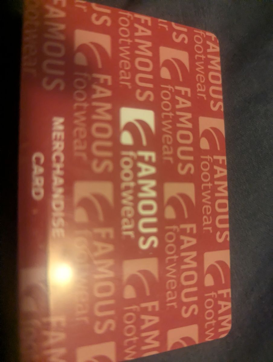 Famous footwear gift card $101.87